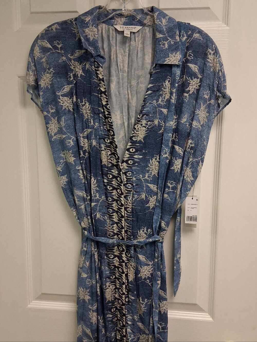 Liverpool Los Angeles PatchworkFloral Dress Medium NWT - Picture 6 of 7